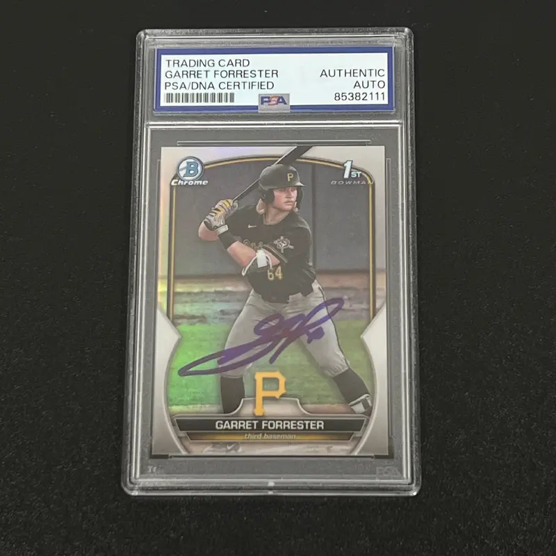 2023 Topps #BDC 197 Garret Forrester Signed Card PSA Slabbed AUTO Pirates