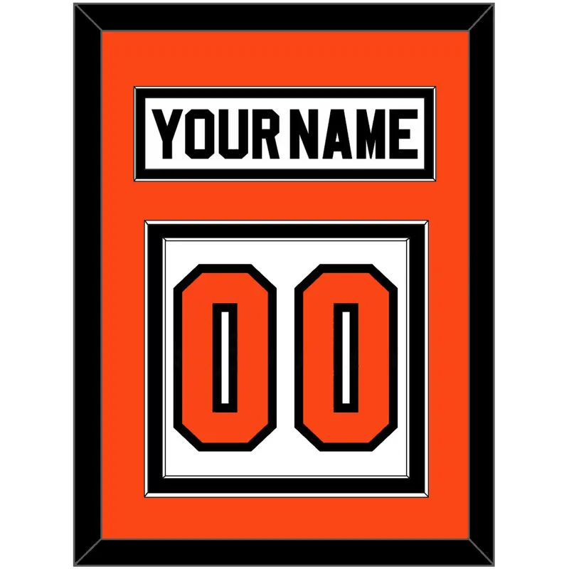 Philadelphia Nameplate & Number (Back) - Home White (1972-1983) - Double Mat 2