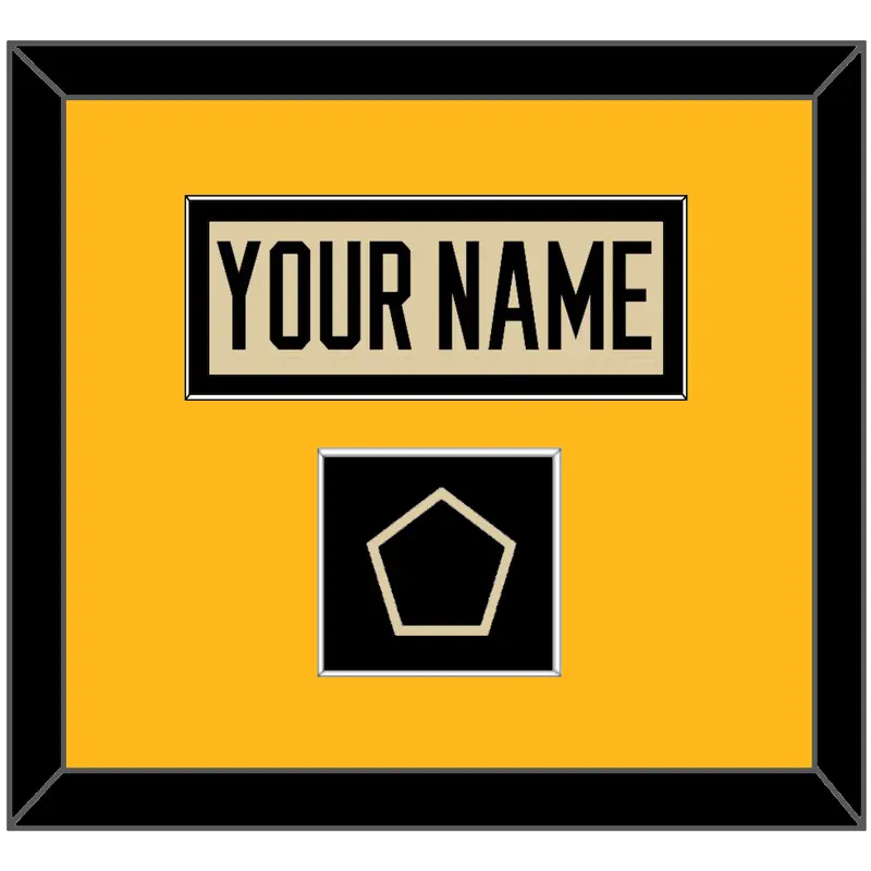 Pittsburgh Nameplate & 2023 Winter Classic Patch - Tan Jersey - Single Mat 3