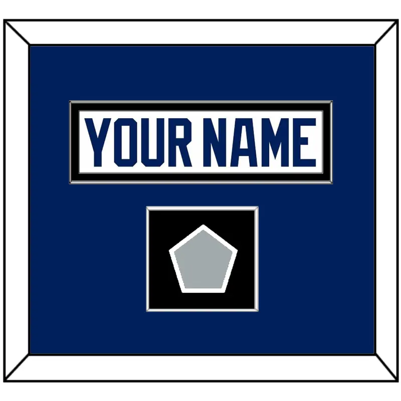 Tampa Bay Nameplate & 2020 Or 2021 Stanley Cup Finals Patch - Road White - Single Mat 2