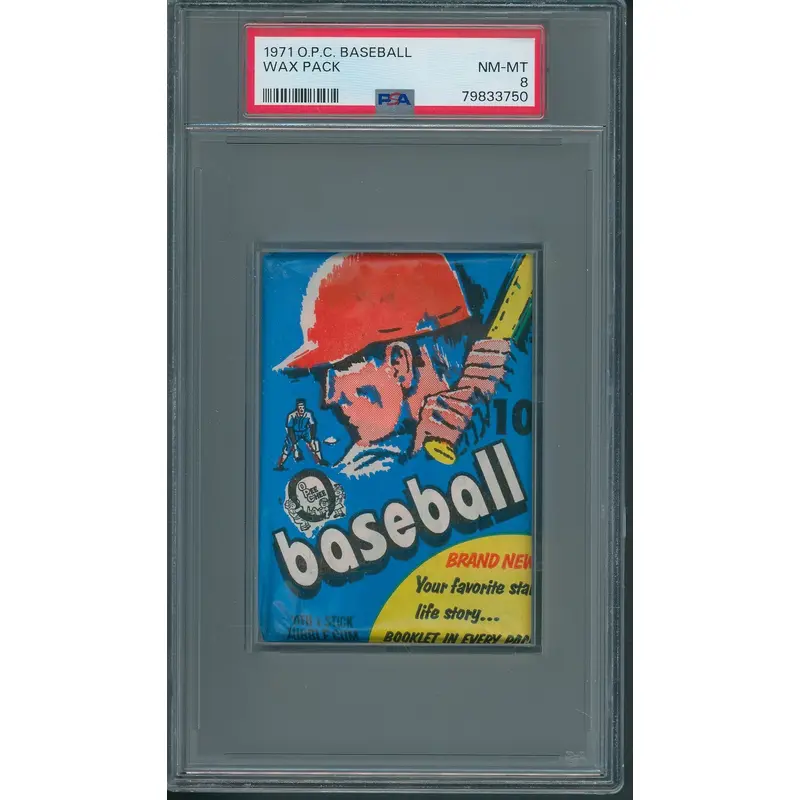 1971 OPC O-Pee-Chee Baseball Unopened Wax Pack PSA 8 *3750
