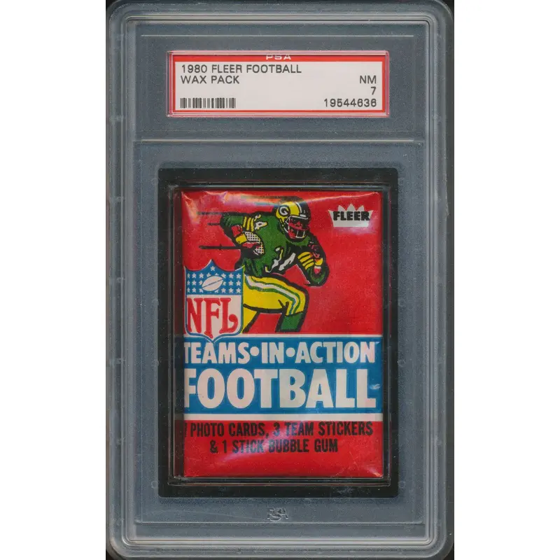 1980 Fleer Football Unopened Wax Pack PSA 7