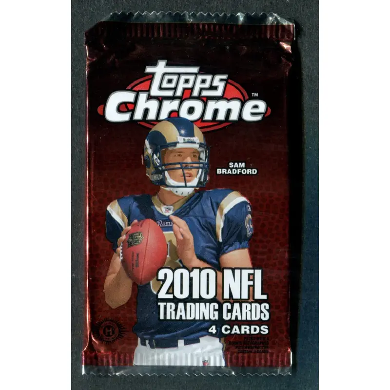 2010 Topps Chrome Football Unopened Pack (Hobby) (4)