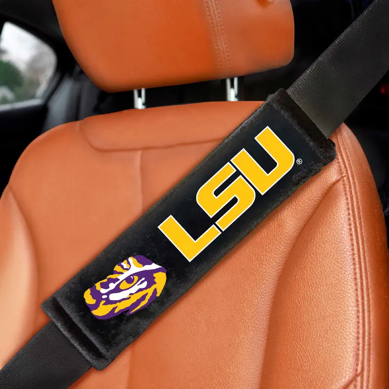 LSU Embroidered Seatbelt Pad - Pair