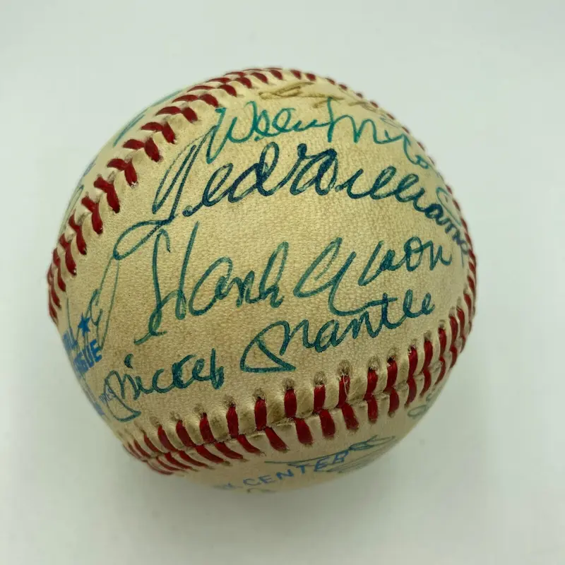Mickey Mantle Joe Dimaggio Ted Williams Hall Of Fame Multi Signed Baseball JSA