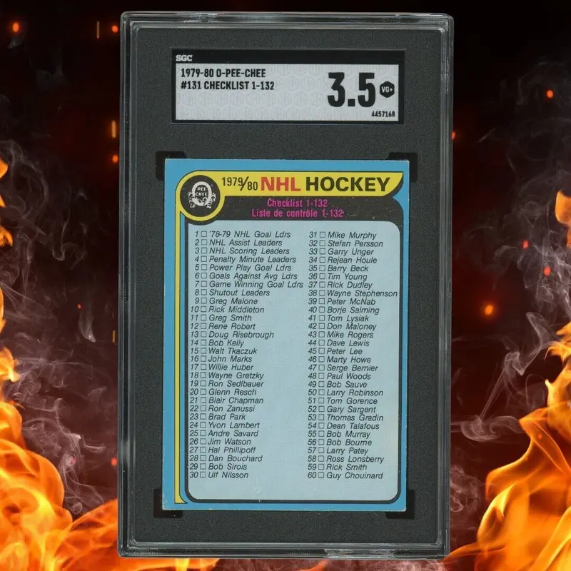 1979-80 O-Pee-Chee CHECKLIST 1-132 SGC 3.5 VG+