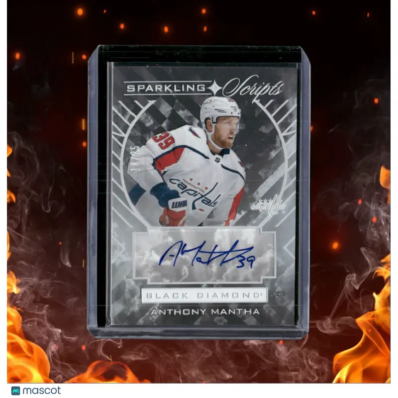 2021-22 Upper Deck Black Diamond Sparkling Scripts Anthony Mantha Auto 18/25