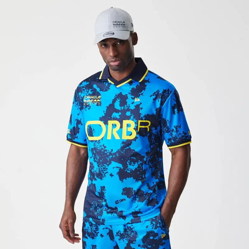 Red Bull Racing Graphic Blue Football Jersey
