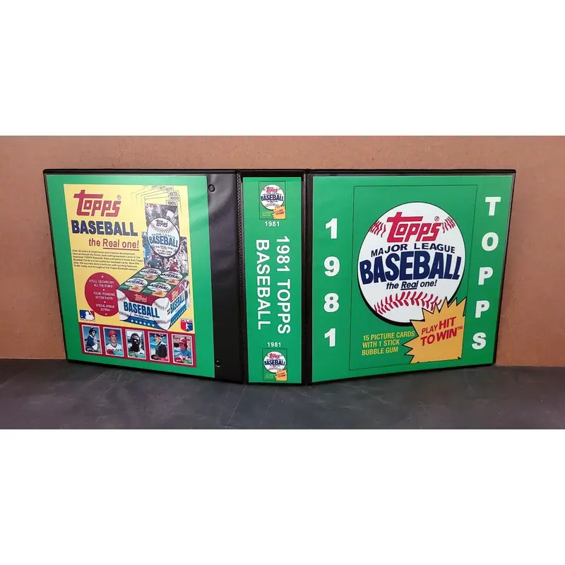 1981 Topps Baseball Cards Custom Made Album Binder 3 Sizes - 3594