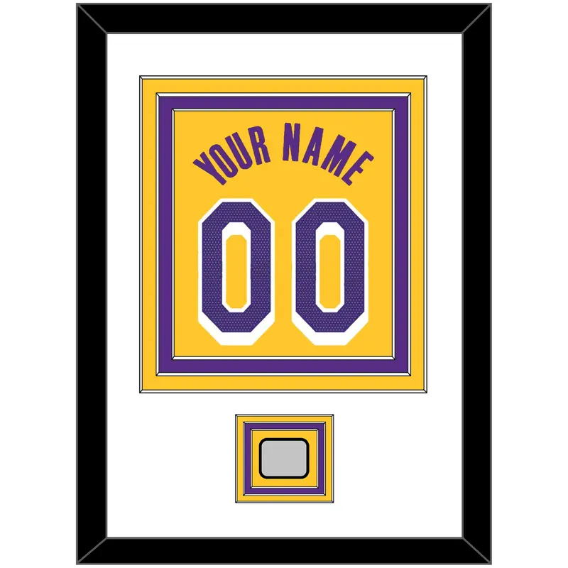 Los Angeles Name & Number With Finals Patch - Yellow Icon - Triple Mat 1