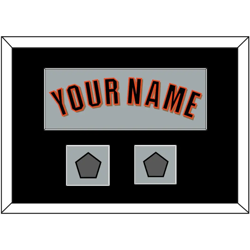 San Francisco Name & 2 World Series Champions Patches - Road Gray (2010-2021) - Single Mat 5