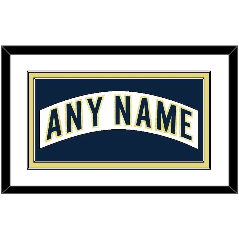 Notre Dame Hockey Nameplate - Home White - Double Mat 1