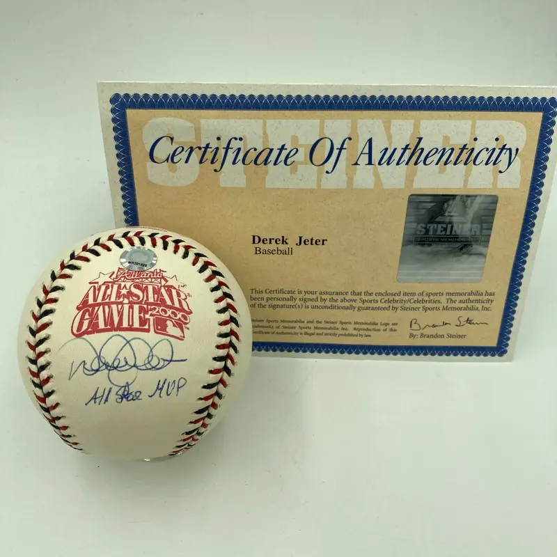 Derek Jeter "All Star Game MVP" Signed 2000 All Star Game Baseball Steiner COA