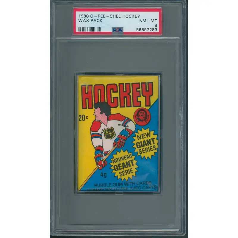 1980 1980/81 OPC O-Pee-Chee Hockey Unopened Wax Pack PSA 8