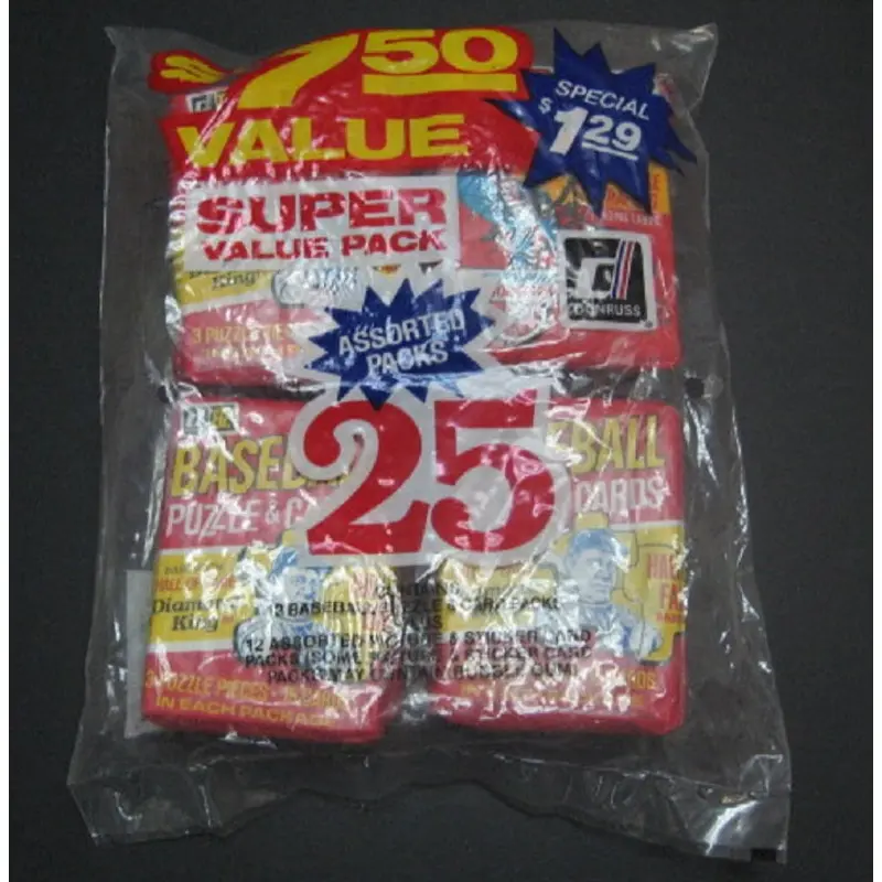 1982 Donruss Baseball Unopened Fun Bag (25 Packs)