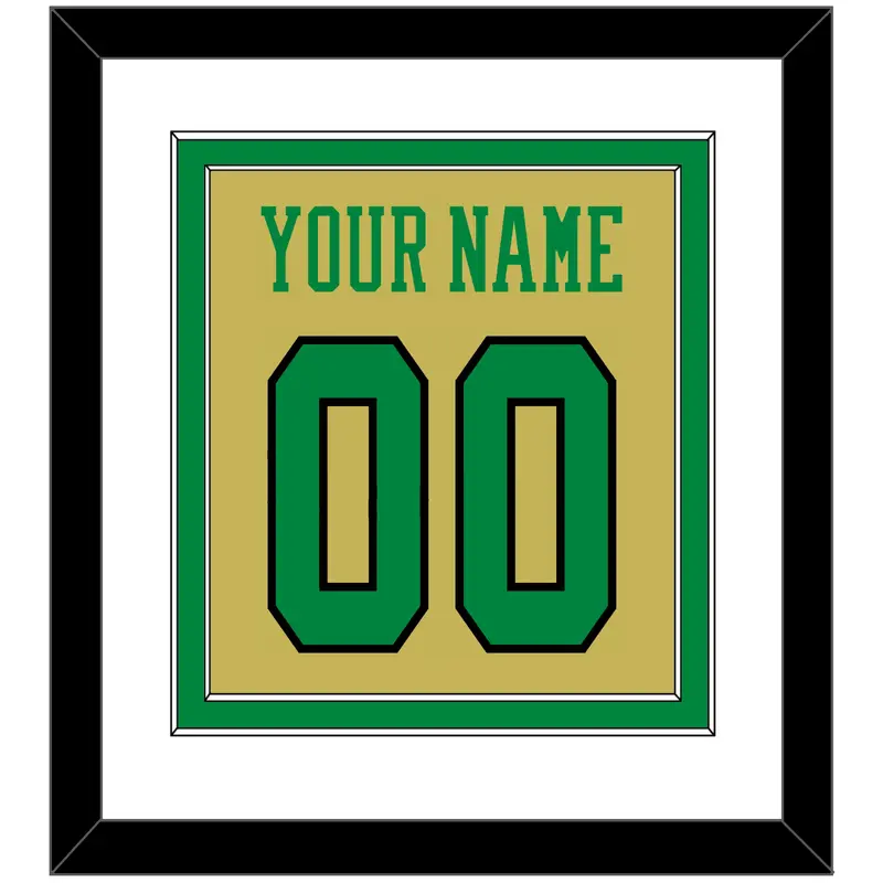 Notre Dame Basketball Name & Number - Alternate Gold (2014-2015) - Double Mat 2