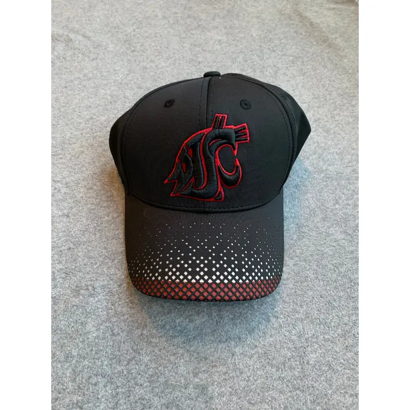 Crimson, Gray, & Black One Fit Washington State Hat