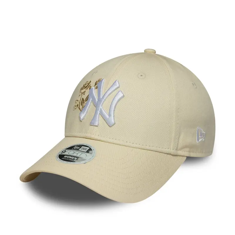 New York Yankees Womens MLB Rose Cream 9FORTY Adjustable Cap