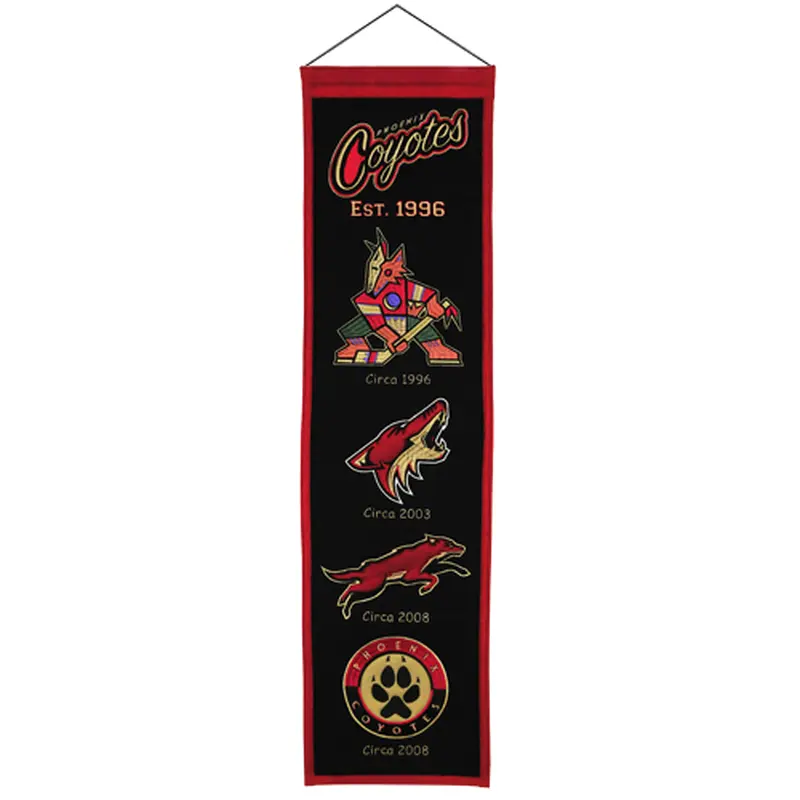 Phoenix Coyotes Logo Evolution Heritage Banner