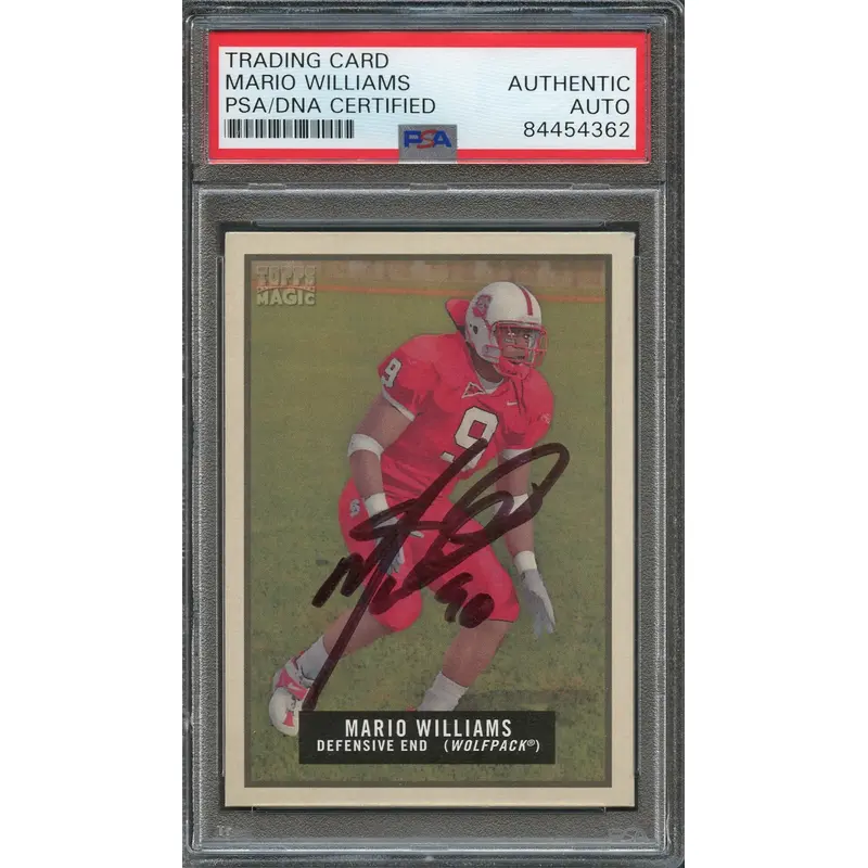 2009 Topps Magic #187 Mario Williams Signed Card PSA Slabbed