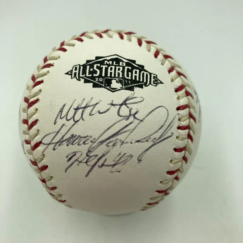 2011 All Star Game Team Signed Baseball With Justin Verlander JSA COA