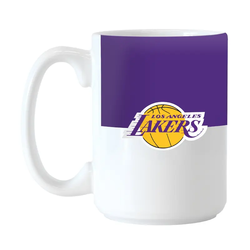 LA Lakers Color Block 15 oz Sublimated Mug