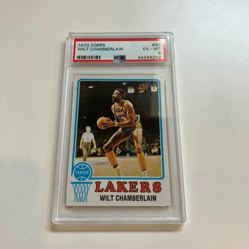 Wilt Chamberlain 1973 Topps #80 PSA 6 EX-Mint