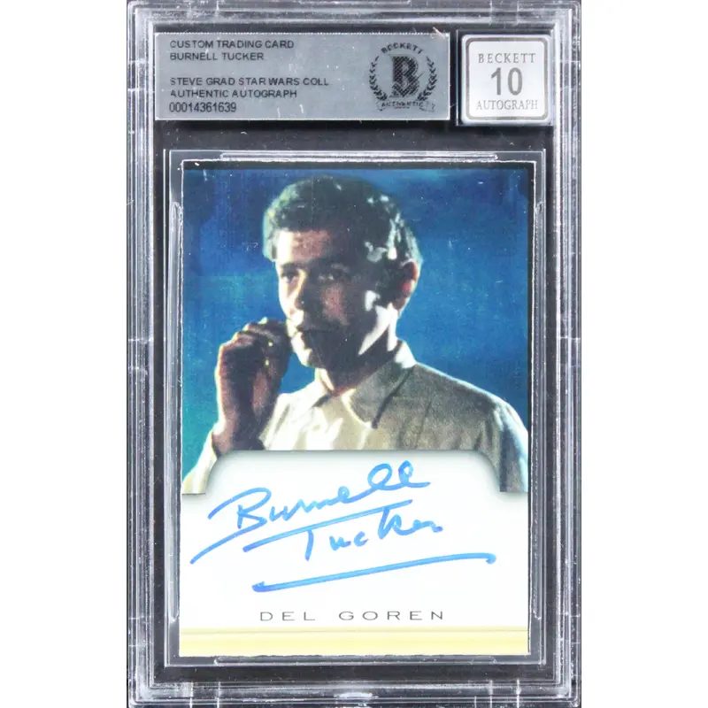Burnell Tucker Star Wars Signed Custom Trading Card Auto 10! BAS Slabbed