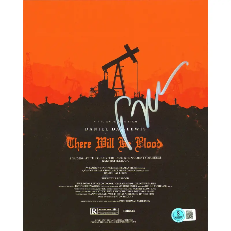 Paul Thomas Anderson There Will Be Blood Signed 8x10 Vertical Photo BAS #BS20496