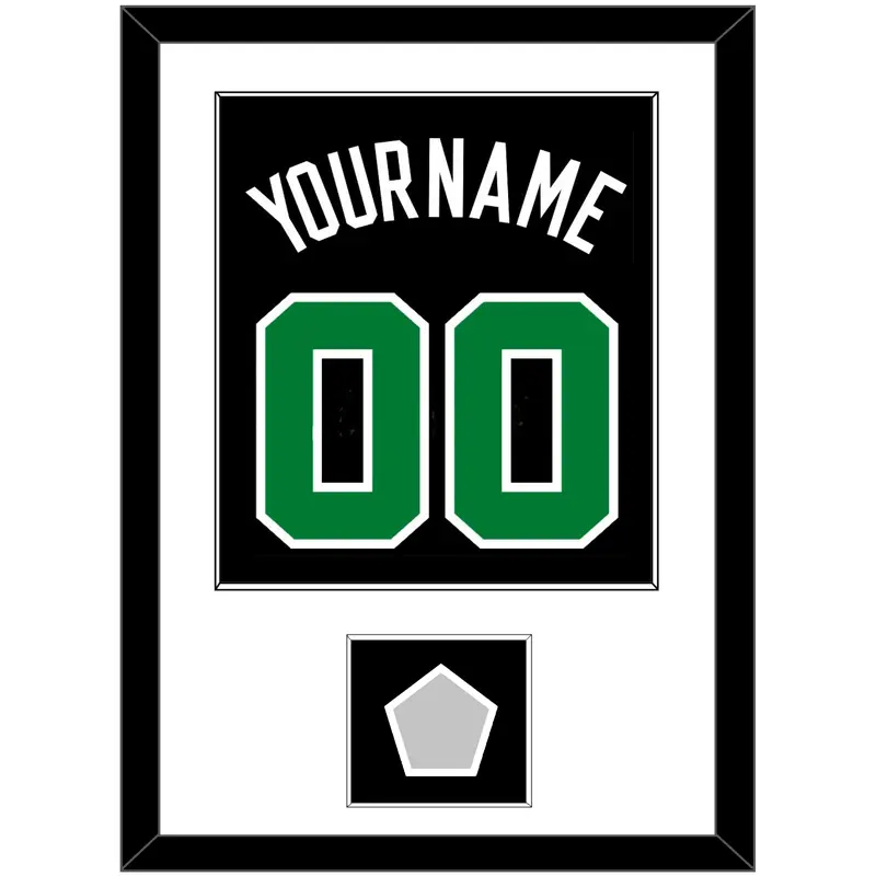 Boston Name & Number With Champions Patch - Black Statement - Single Mat 1