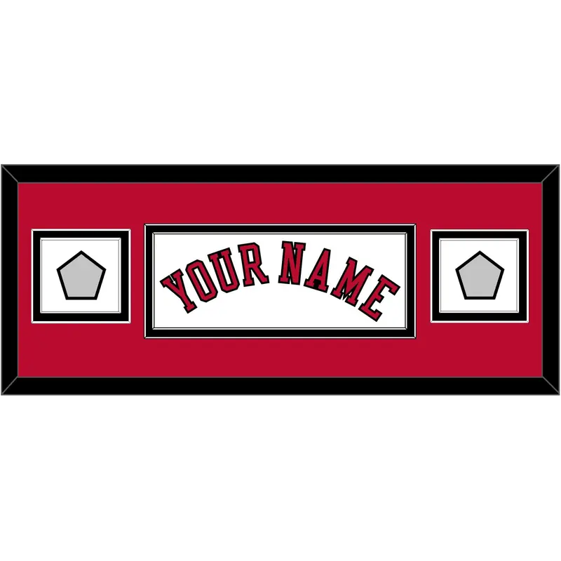 Chicago Name & 2 Champions Trophy Patches - Home White (1986-2017) - Double Mat 4