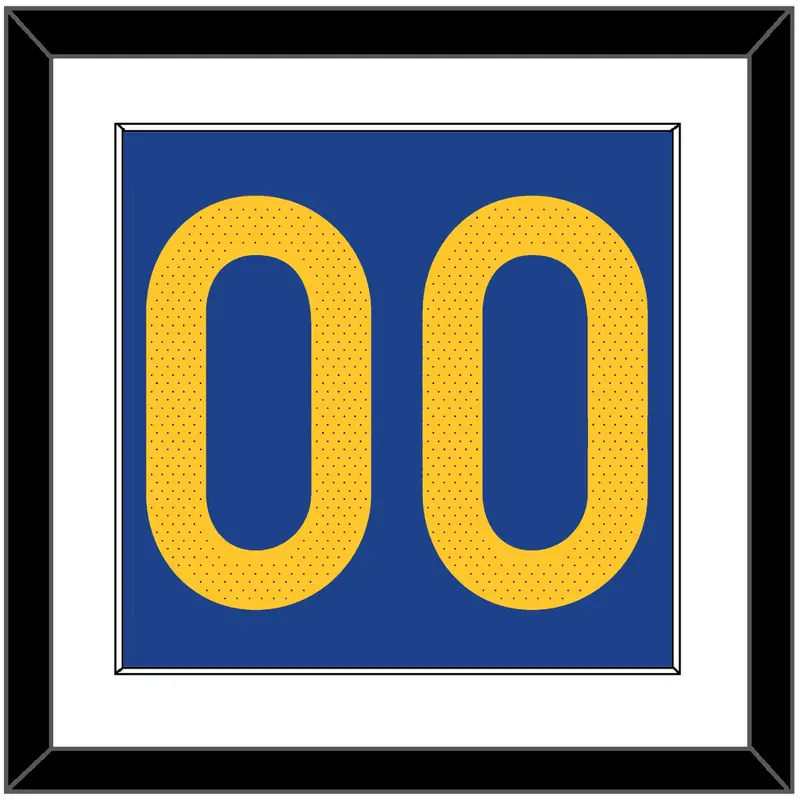 Golden State Number - Blue Icon - Single Mat 1