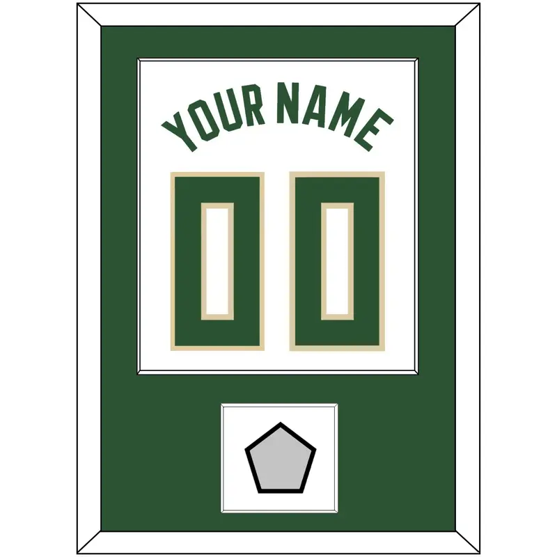 Milwaukee Name & Number With Finals Patch - White Association - Single Mat 1
