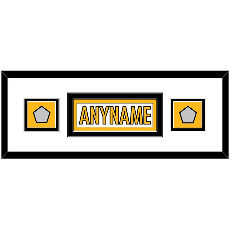 Pittsburgh Nameplate & Super Bowl XL & XLVII Jersey Patches - Road White - Double Mat 2