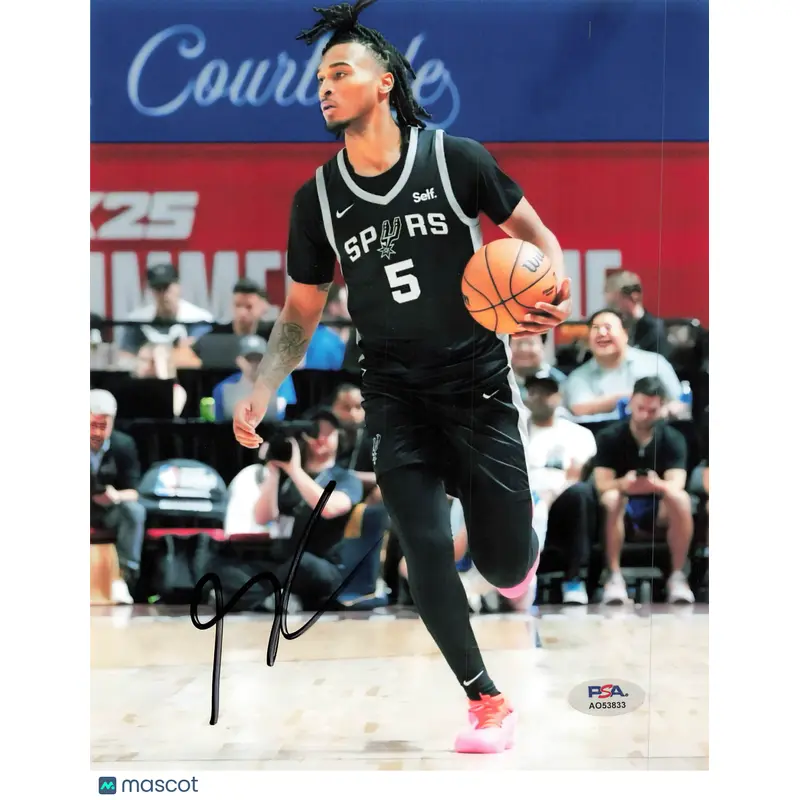 Stephon Castle Signed 8x10 Photo PSA San Antonio Spurs