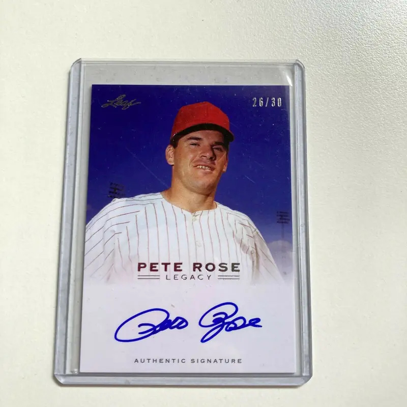 2011 Leaf Pete Rose Auto #26/30 Signed Autographed Baseball Card