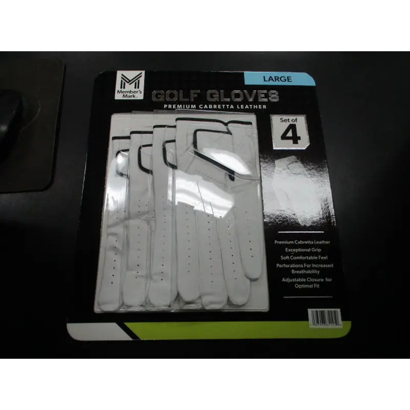 Member's Mark Premium Cabretta Leather Golf Gloves Pack Of 4 - LH Size Large