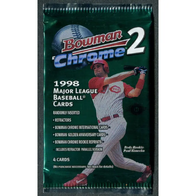 1998 Bowman Chrome Baseball Unopened Series 2 Pack (Hobby) (4)