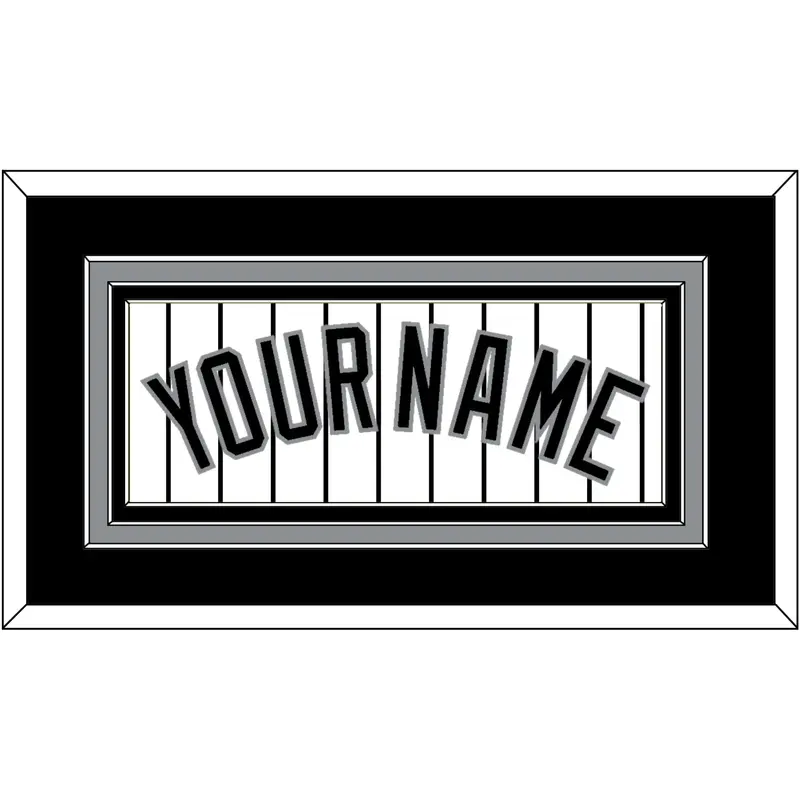 Chicago Name - Home White Pinstripes - Triple Mat 2