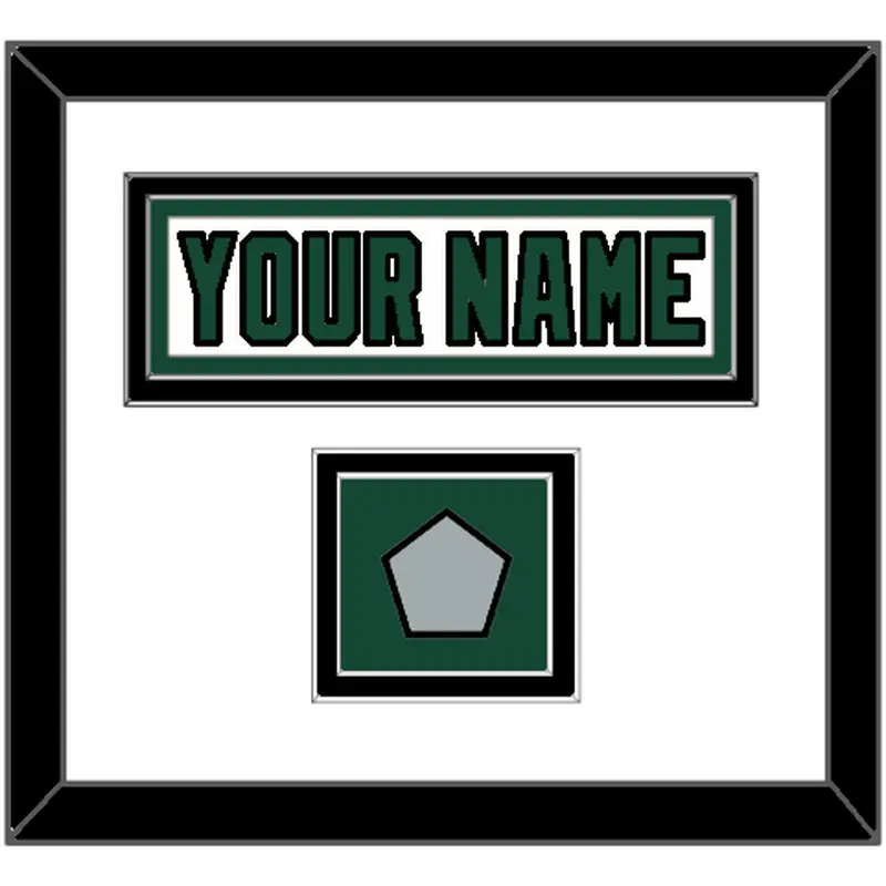 Dallas Nameplate & Stanley Cup Champions Patch - Home White (1994-1999) - Double Mat 1