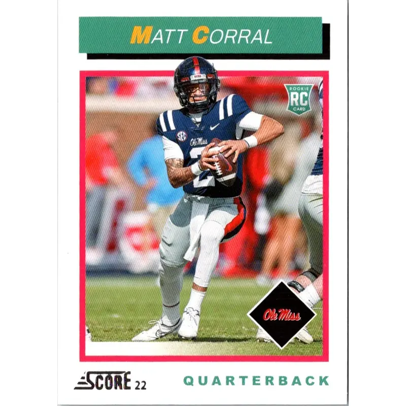 2022 Score 1992 Throwback Rookie Pink Matt Corral #TB2
