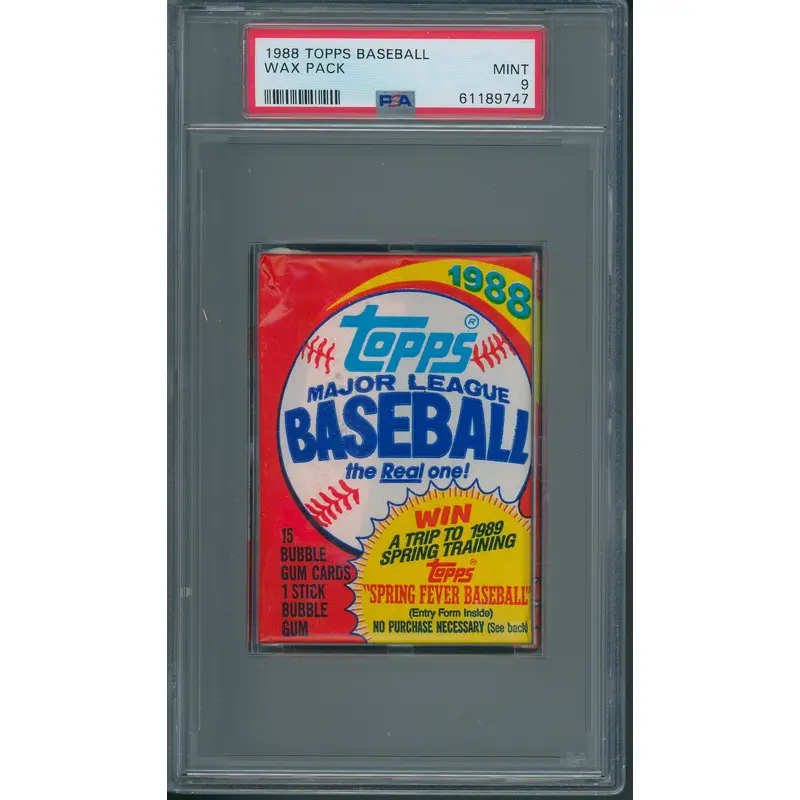 1988 Topps Baseball Unopened Wax Pack PSA 9