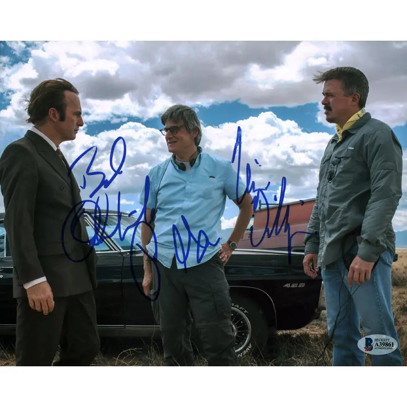 Better Call Saul (3) Odenkirk, Gilligan & Gould Signed 8X10 Photo BAS #A39831