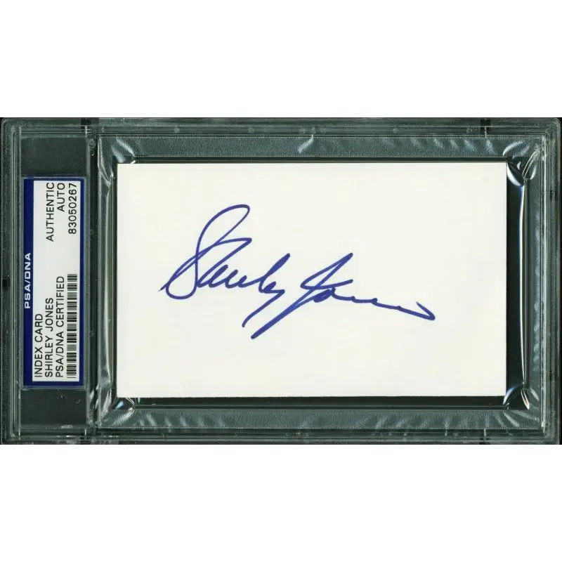 Shirley Jones Authentic Signed 3X5 Index Card Autographed PSA/DNA Slabbed