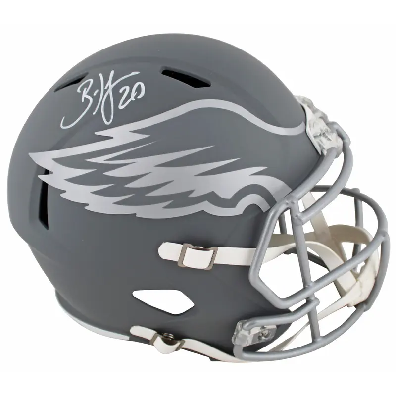 Eagles Brian Dawkins Signed Slate Full Size Speed Rep Helmet BAS Witnessed