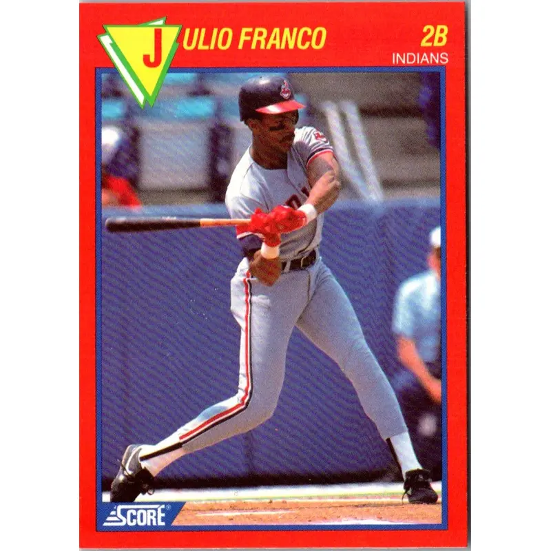 1989 Score Baseball's 100 Hottest Players Julio Franco #36