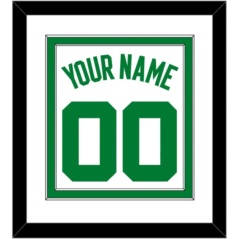 Boston Name & Number - Home White (1972-2018) - Double Mat 1