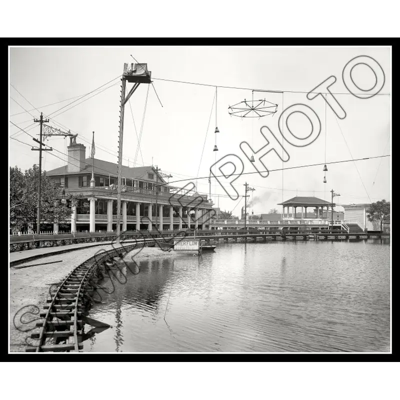 Chester Park 8X10 Photo - 1906 Cincinnati Ohio Lake & Clubhouse - 2461