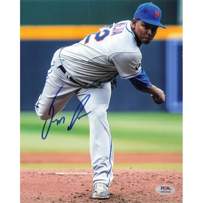 JENRRY MEJIA Signed 8x10 Photo New York Mets Autographed