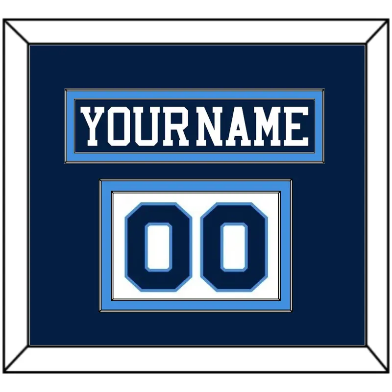 Pittsburgh Nameplate & Number (Shoulder) - Road Blue (1977-1980) - Double Mat 2